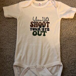 "You'll Shoot Your Eye Out" Christmas Baby Onesie - NWT
